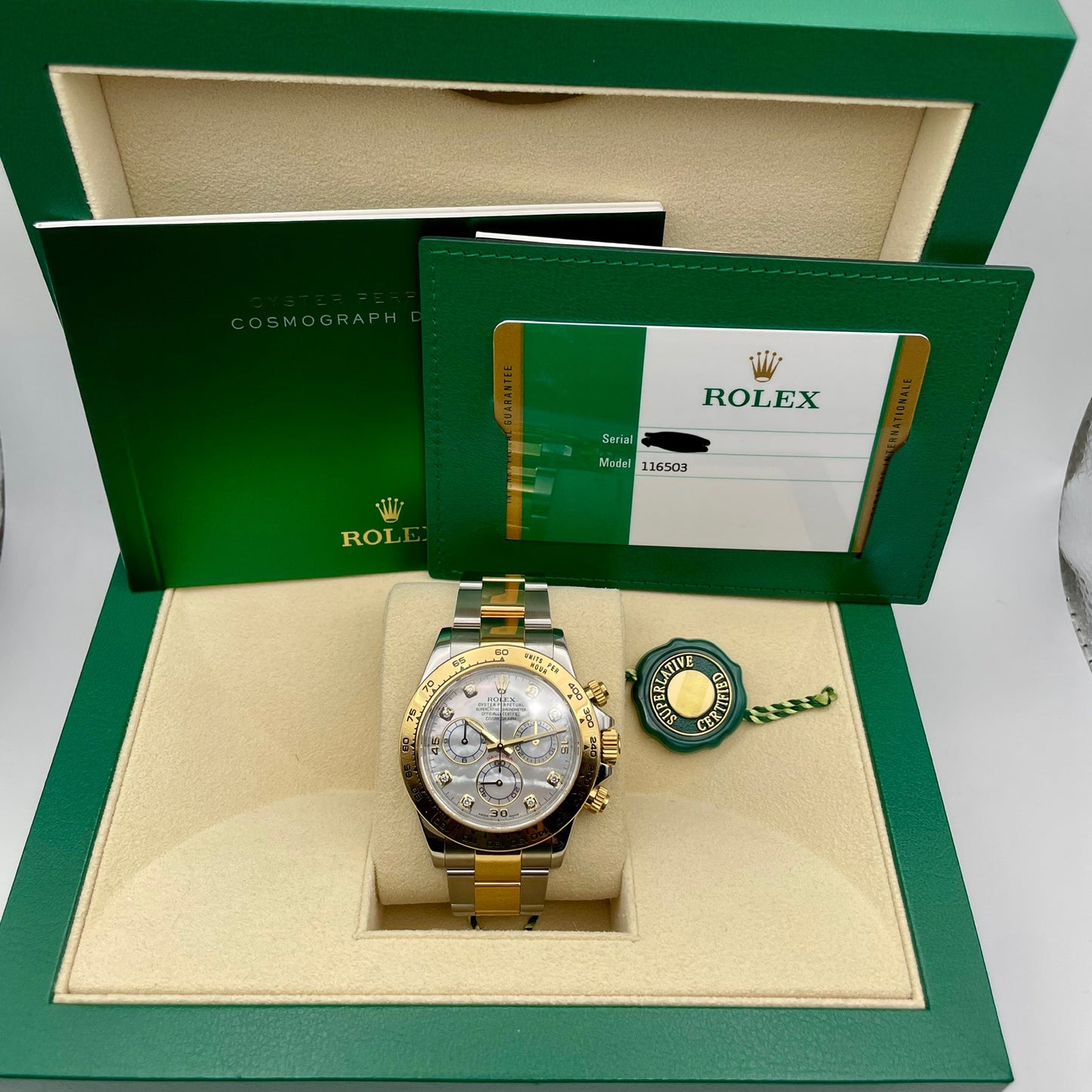 Rolex Daytona - 116503 - Factory Mother of Pearl Dial RARE