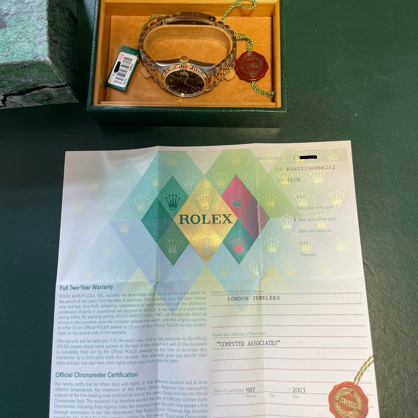 Rolex Datejust 36 - 16233 - SAMMLERSTÜCK